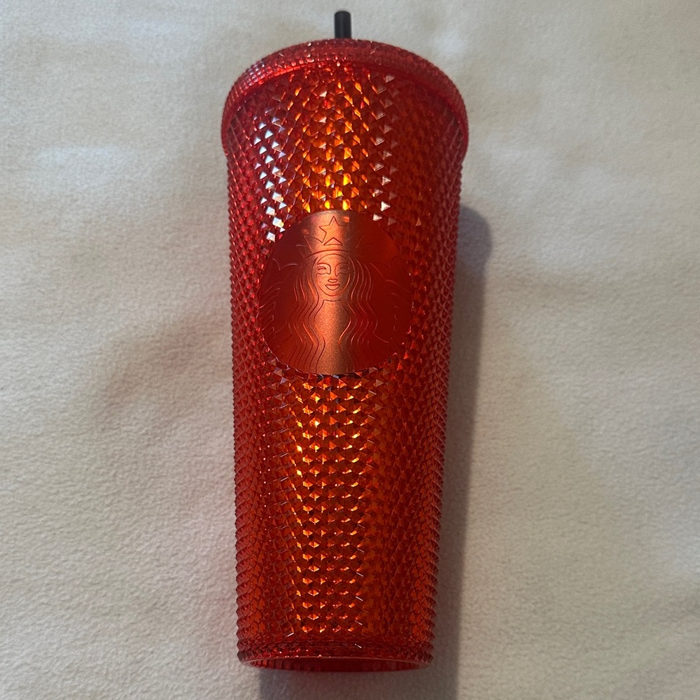 Starbucks Red Studded Cold Cup R with Black Straw